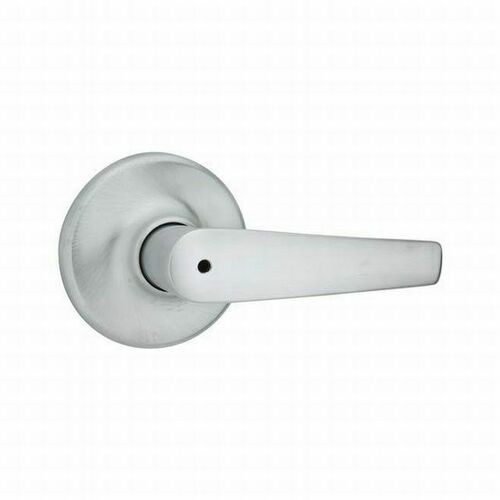 Kwikset 300DL-26D V1 Delta Lever Privacy Door Lock with New Chassis and 6AL Latch and RCS Strike Satin Chrome Finish