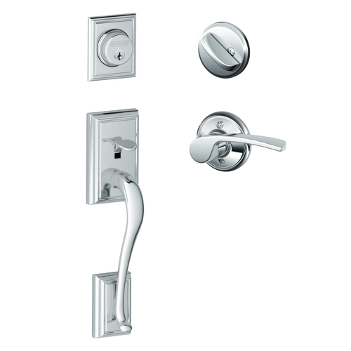Baldwin PSDECTAR260 Reserve Passage Decorative with Traditional Arch Rose in Bright Chrome Finish
